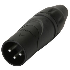 Main product image for Amphenol AX3MB Male XLR Connector Black 092-0112
